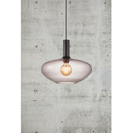 Nordlux - Ljuskrona med textilsladd ALTON 1xE27/60W/230V svart