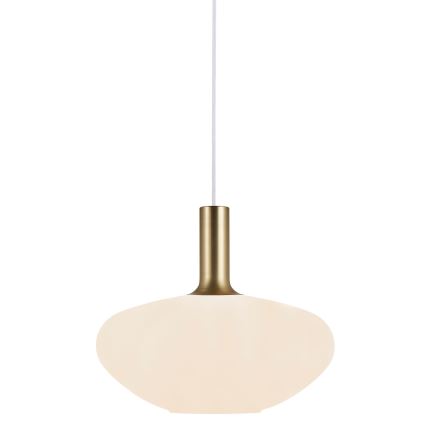 Nordlux - Ljuskrona med textilsladd ALTON 1xE27/60W/230V vit/svart/mässing