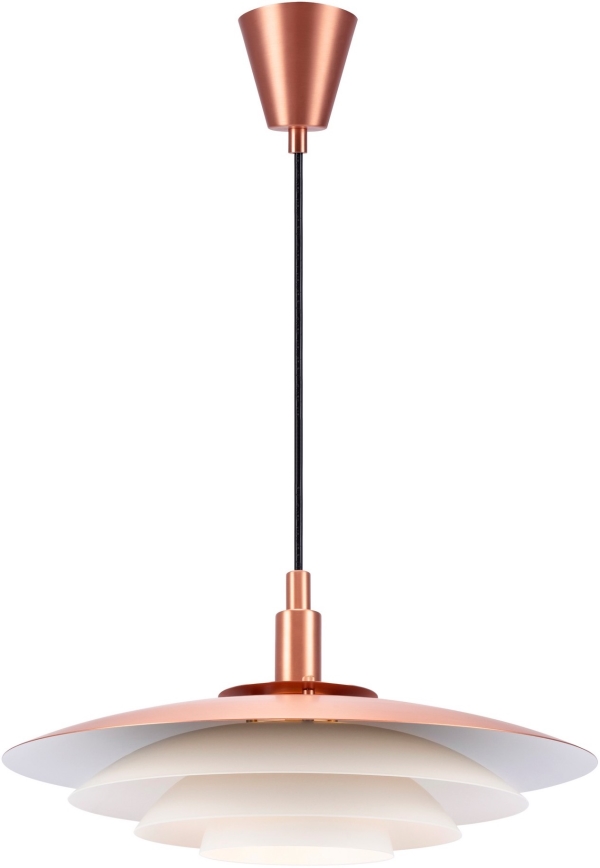 Nordlux - Ljuskrona med textilsladd BRETAGNE 1xG9/25W/230V Roséguld
