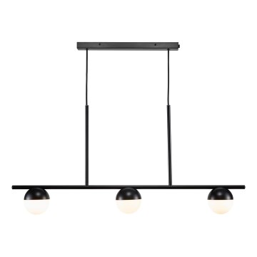 Nordlux - Ljuskrona med textilsladd CONTINA 3xG9/5W/230V svart