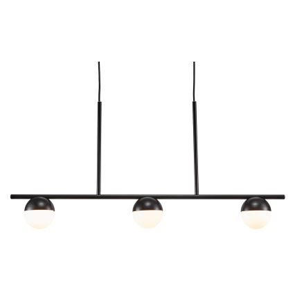 Nordlux - Ljuskrona med textilsladd CONTINA 3xG9/5W/230V svart