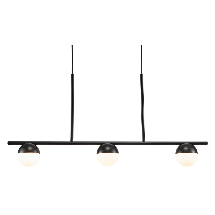 Nordlux - Ljuskrona med textilsladd CONTINA 3xG9/5W/230V svart