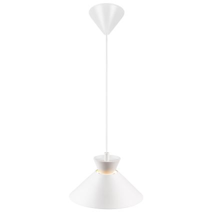 Nordlux - Ljuskrona med textilsladd DIAL 1xE27/40W/230V diameter 25 cm vit