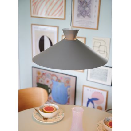 Nordlux - Ljuskrona med textilsladd DIAL 1xE27/40W/230V diameter 45 cm grå