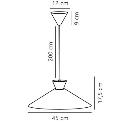 Nordlux - Ljuskrona med textilsladd DIAL 1xE27/40W/230V diameter 45 cm vit