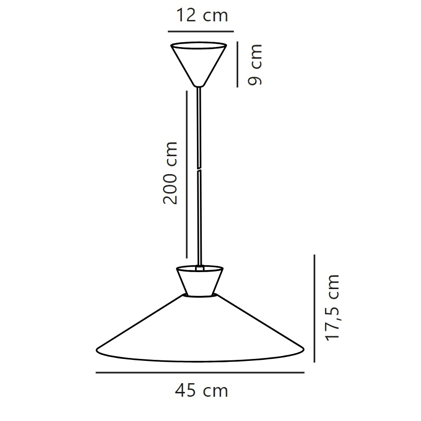 Nordlux - Ljuskrona med textilsladd DIAL 1xE27/40W/230V diameter 45 cm vit