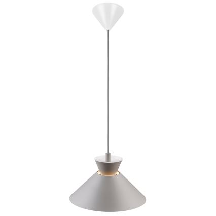 Nordlux - Ljuskrona med textilsladd DIAL 1xE27/40W/230V diameter 25 cm grå
