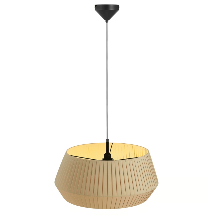 Nordlux - Ljuskrona med textilsladd DICTE 1xE27/60W/230V diameter 53 cm beige