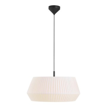 Nordlux - Ljuskrona med textilsladd DICTE 1xE27/60W/230V diameter 53 cm vit