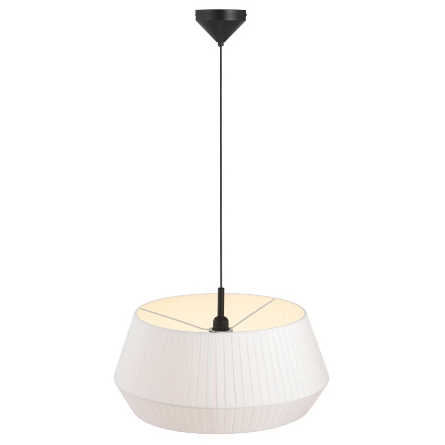Nordlux - Ljuskrona med textilsladd DICTE 1xE27/60W/230V diameter 53 cm vit