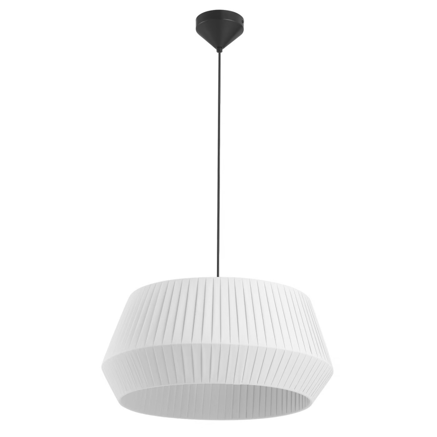 Nordlux - Ljuskrona med textilsladd DICTE 1xE27/60W/230V diameter 53 cm vit