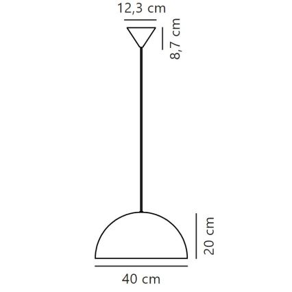 Nordlux - Ljuskrona med textilsladd ELLEN 1xE27/40W/230V