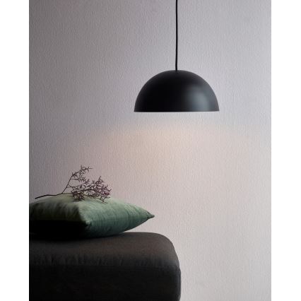 Nordlux - Ljuskrona med textilsladd ELLEN 1xE27/40W/230V diameter 30 cm svart