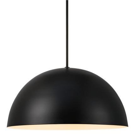 Nordlux - Ljuskrona med textilsladd ELLEN 1xE27/40W/230V diameter 30 cm svart