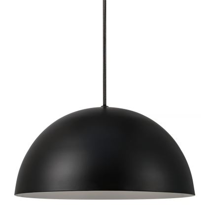 Nordlux - Ljuskrona med textilsladd ELLEN 1xE27/40W/230V diameter 30 cm svart