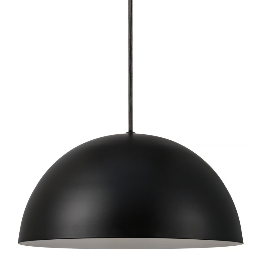 Nordlux - Ljuskrona med textilsladd ELLEN 1xE27/40W/230V diameter 30 cm svart