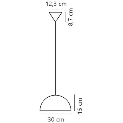 Nordlux - Ljuskrona med textilsladd ELLEN 1xE27/40W/230V diameter 30 cm vit