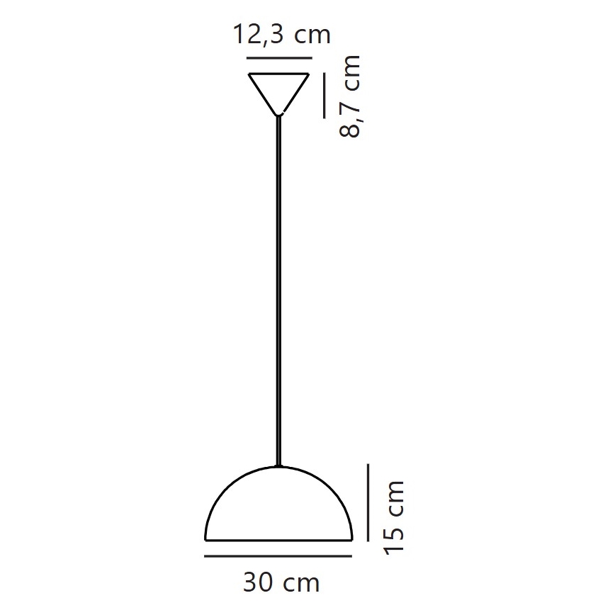 Nordlux - Ljuskrona med textilsladd ELLEN 1xE27/40W/230V diameter 30 cm vit