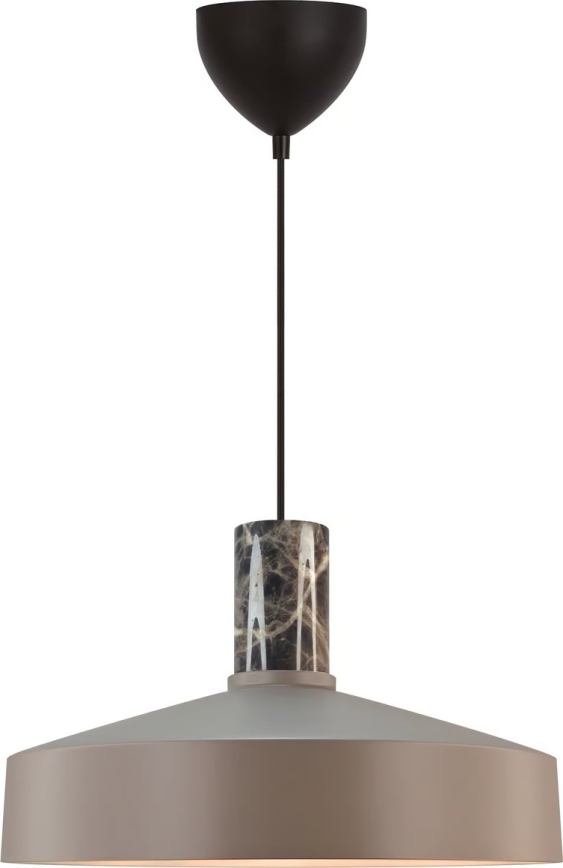 Nordlux - Ljuskrona med textilsladd ELVAS 1xE27/60W/230V diameter 37,5 cm brun