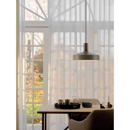 Nordlux - Ljuskrona med textilsladd ELVAS 1xE27/60W/230V diameter 37,5 cm brun