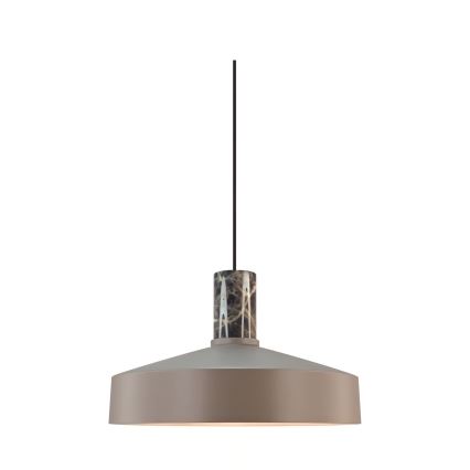 Nordlux - Ljuskrona med textilsladd ELVAS 1xE27/60W/230V diameter 37,5 cm brun