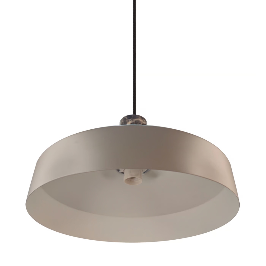 Nordlux - Ljuskrona med textilsladd ELVAS 1xE27/60W/230V diameter 37,5 cm brun