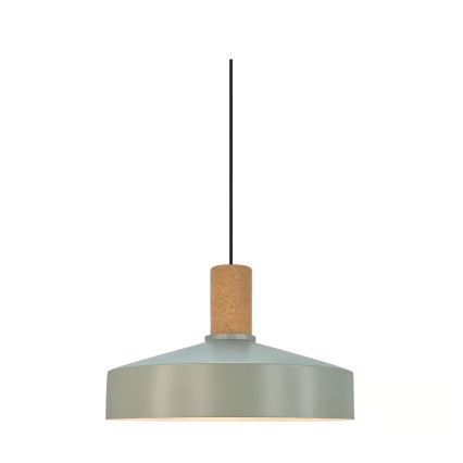 Nordlux - Ljuskrona med textilsladd ELVAS 1xE27/60W/230V diameter 37,5 cm grön