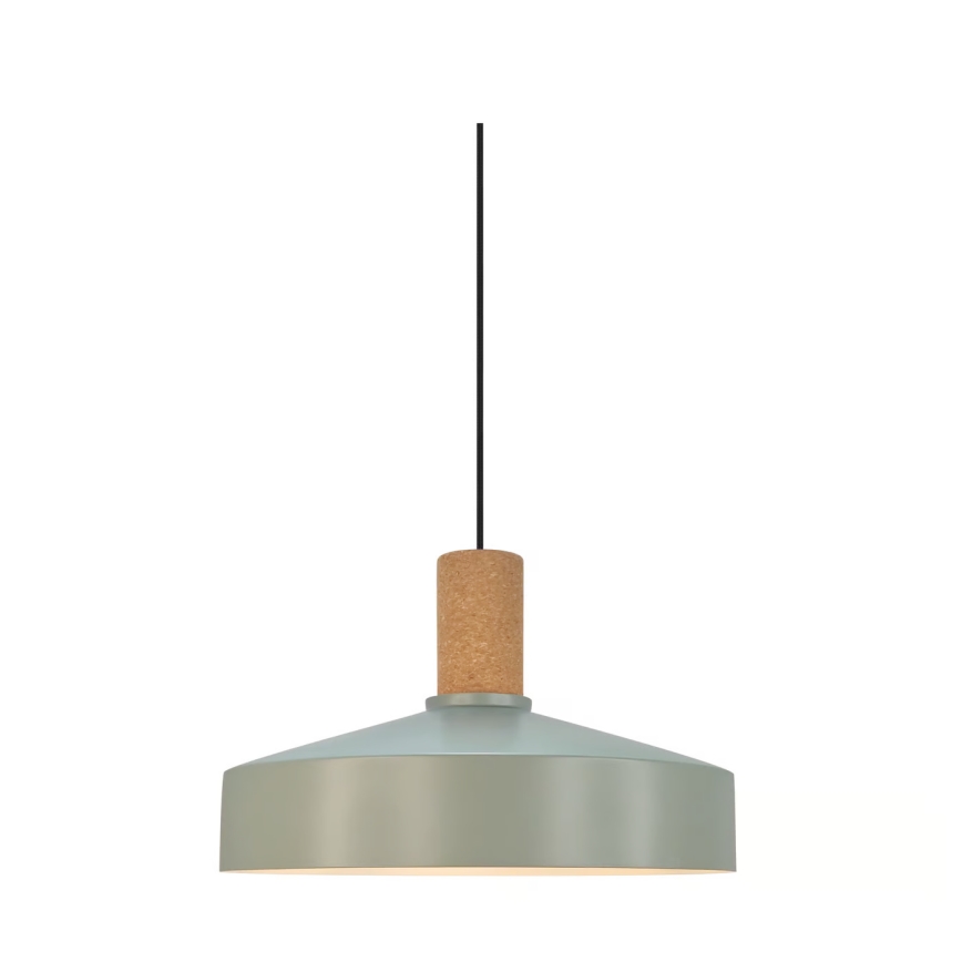 Nordlux - Ljuskrona med textilsladd ELVAS 1xE27/60W/230V diameter 37,5 cm grön