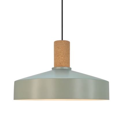 Nordlux - Ljuskrona med textilsladd ELVAS 1xE27/60W/230V diameter 37,5 cm grön