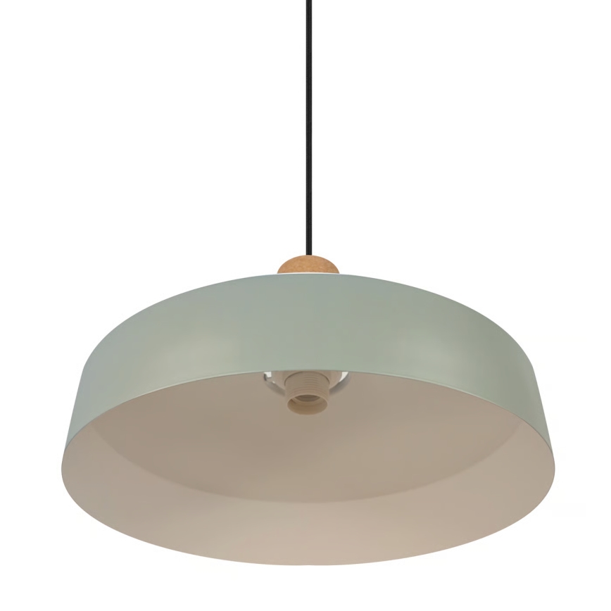 Nordlux - Ljuskrona med textilsladd ELVAS 1xE27/60W/230V diameter 37,5 cm grön
