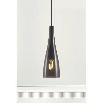 Nordlux - Ljuskrona med textilsladd EMBLA 1xE27/40W/230V svart