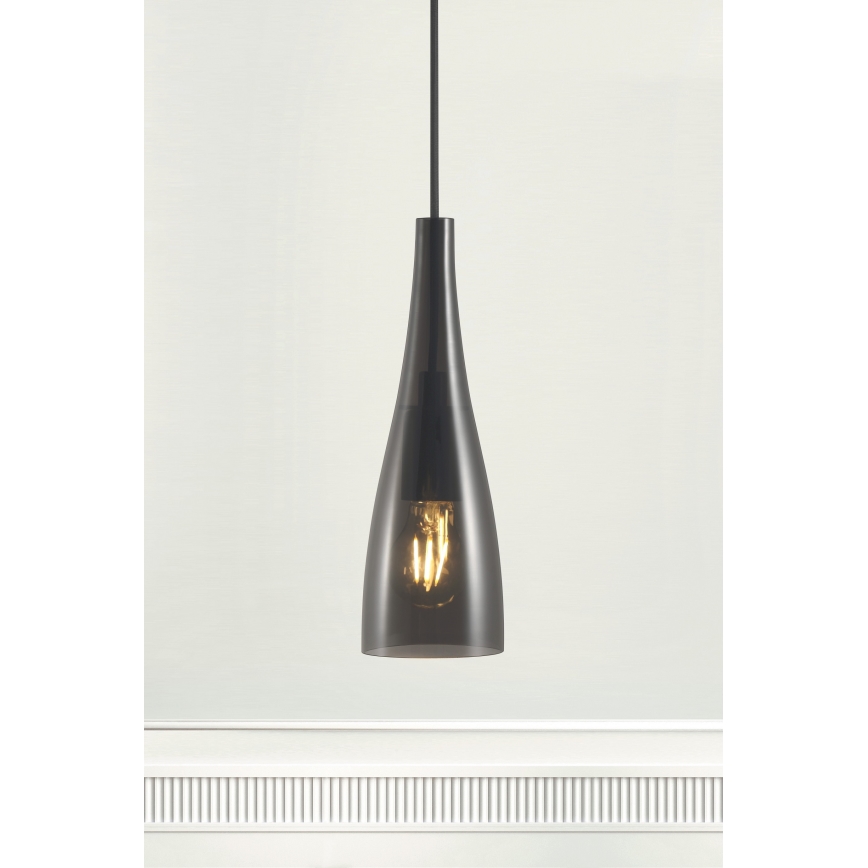 Nordlux - Ljuskrona med textilsladd EMBLA 1xE27/40W/230V svart