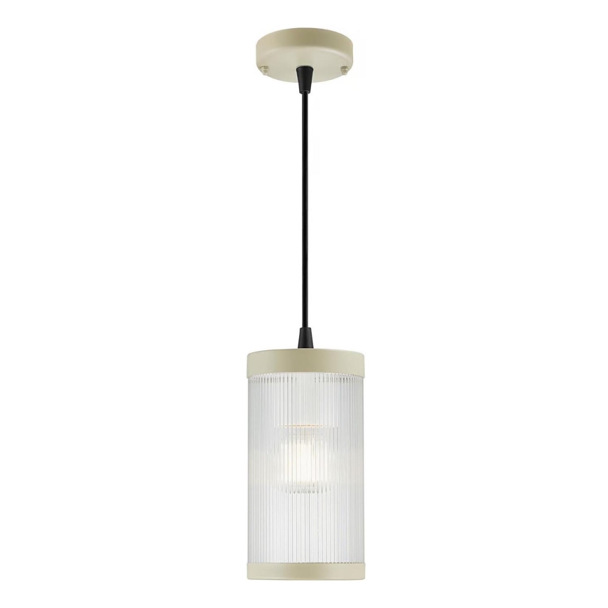 Nordlux - Ljuskrona med textilsladd för utomhusbruk COUPAR 1xE27/25W/230V IP33 grädde