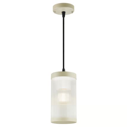 Nordlux - Ljuskrona med textilsladd för utomhusbruk COUPAR 1xE27/25W/230V IP33 grädde