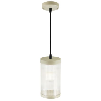 Nordlux - Ljuskrona med textilsladd för utomhusbruk COUPAR 1xE27/25W/230V IP33 grädde