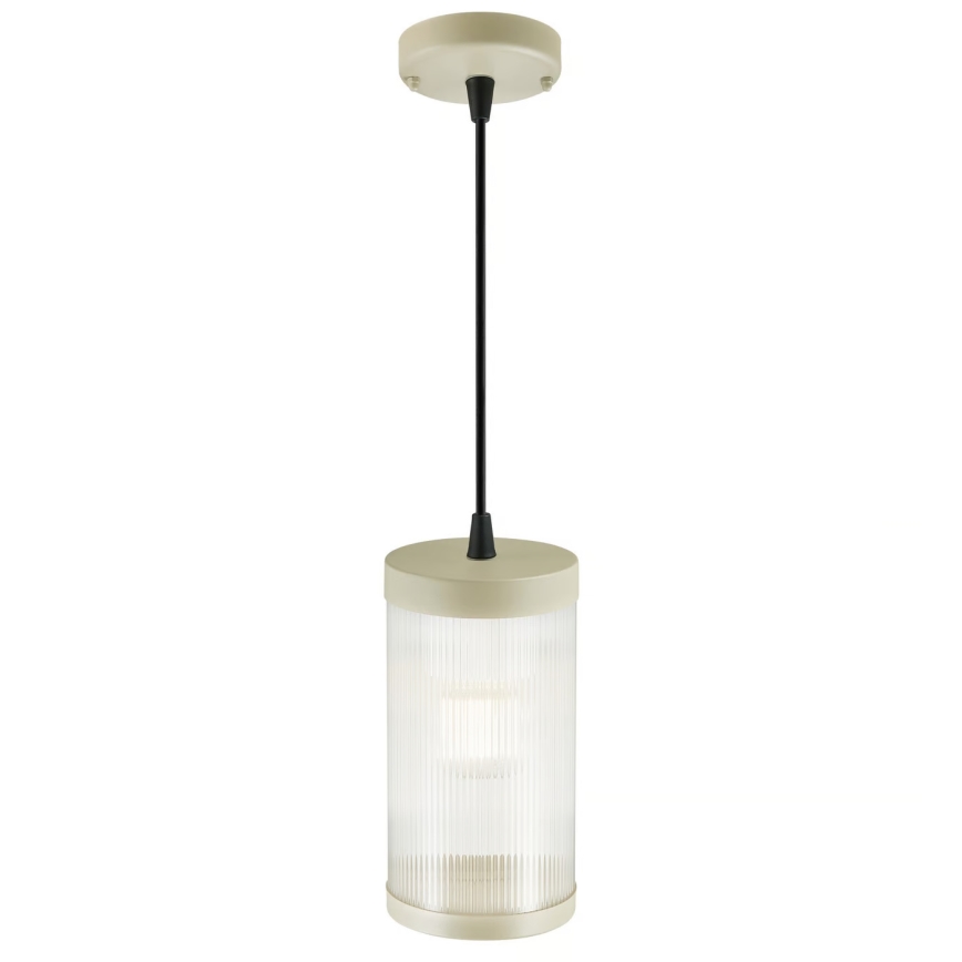 Nordlux - Ljuskrona med textilsladd för utomhusbruk COUPAR 1xE27/25W/230V IP33 grädde