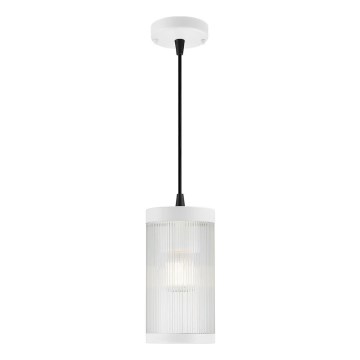 Nordlux - Ljuskrona med textilsladd för utomhusbruk COUPAR 1xE27/25W/230V IP33 vit