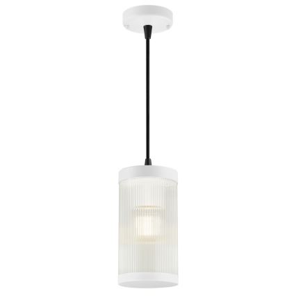 Nordlux - Ljuskrona med textilsladd för utomhusbruk COUPAR 1xE27/25W/230V IP33 diameter 13 cm vit