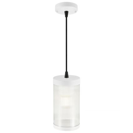 Nordlux - Ljuskrona med textilsladd för utomhusbruk COUPAR 1xE27/25W/230V IP33 diameter 13 cm vit