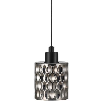 Nordlux - Ljuskrona med textilsladd HOLLYWOOD 1xE27/60W/230V diameter 10,8 cm rökig