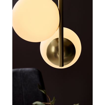 Nordlux - Ljuskrona med textilsladd LILLY 3xE14/40W/230V guld