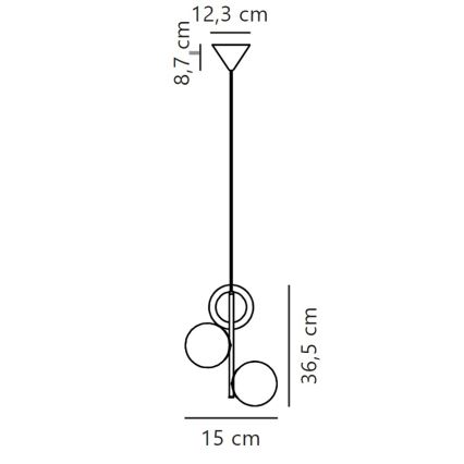 Nordlux - Ljuskrona med textilsladd LILLY 3xE14/40W/230V guld