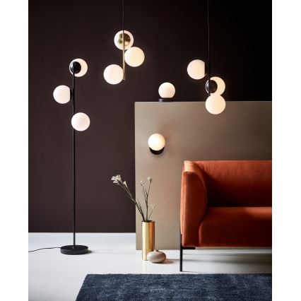 Nordlux - Ljuskrona med textilsladd LILLY 3xE14/40W/230V svart