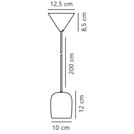 Nordlux - Ljuskrona med textilsladd NOTTI 1xE27/25W/230V diameter 12,5 cm orange