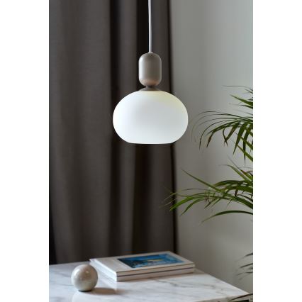 Nordlux - Ljuskrona med textilsladd NOTTI 1xE27/40W/230V grå