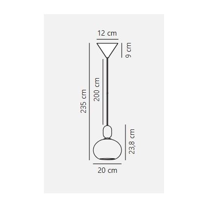 Nordlux - Ljuskrona med textilsladd NOTTI 1xE27/40W/230V grå