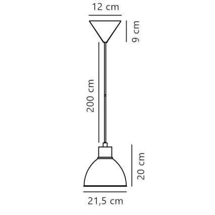 Nordlux - Ljuskrona med textilsladd POP 1xE27/40W/230V antracit