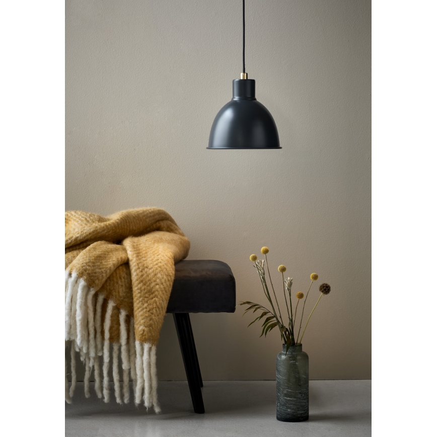 Nordlux - Ljuskrona med textilsladd POP 1xE27/60W/230V svart