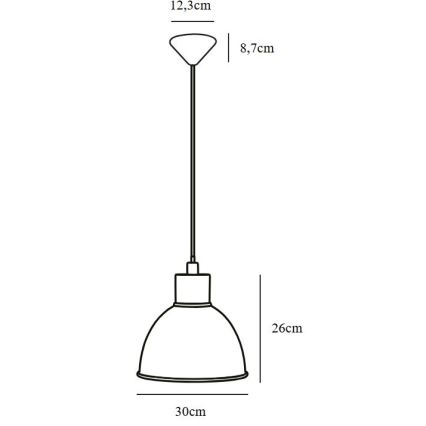 Nordlux - Ljuskrona med textilsladd POP 1xE27/60W/230V svart