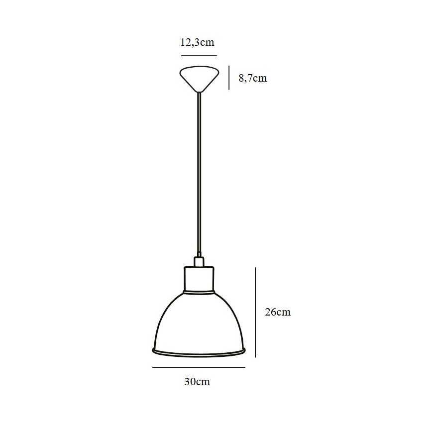 Nordlux - Ljuskrona med textilsladd POP 1xE27/60W/230V svart
